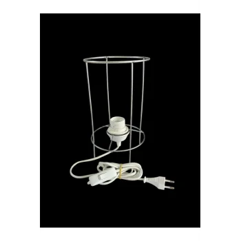 Masa Lambası İskelet Teli 3mm Paslanmaz Galvaniz Metal (2 Metre Arapuarlı Duy Dahil)