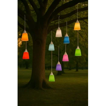 10 Farklı Renk Ağaç Feneri E27
