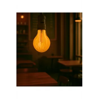 Mini Tasarım E27 Rustik Ampul Vintage Amber(4,5W - 500 Lümen)- (KIRILMAZ PLASTİK GÖVDE)