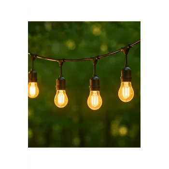 Sıralı Bahçe Duyu 5 Metre Kablolu 5 Duy E27 Su Geçirmez Dış Mekan, Eklenebilir Fişli Kullanıma Hazır