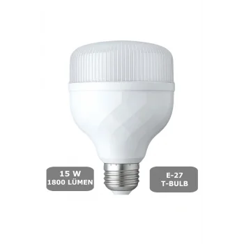 15W Torch Ampul E27 T-BULB Led Beyaz Renk 1800 Lümen