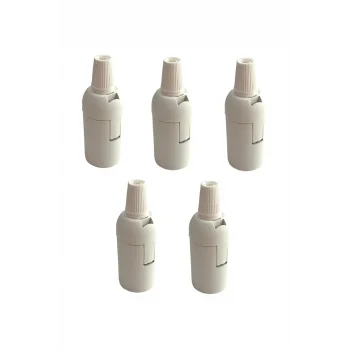 Italyan E14 Duy (MİNİ DUY) Bakalit Geçmeli Düz Duy Beyaz (250V-2A) 5 Adet