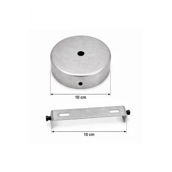 Aplik Arkası veya Avize Tavan Rozansı 10Cm (Ham Boyasız) Metal