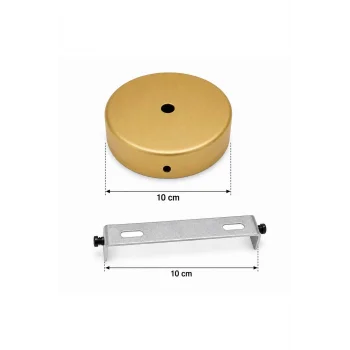 Aplik Arkası veya Avize Tavan Rozansı 10Cm (Gold) Metal