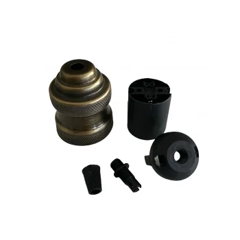 Duy Lalesi ve E27 Duy (Desenli Eskitme Renk) Metal (1 ADET)