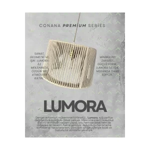 Lumora - Makrome Avize - Ekru, Metal İskelet (AMPUL DAHİL DEĞİLDİR)