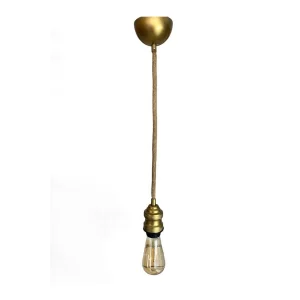 Sarkıt Lale Duy Jüt Hasır Kablo Dekoratif (AMPUL DAHİL DEĞİLDİR) 70cm Metal