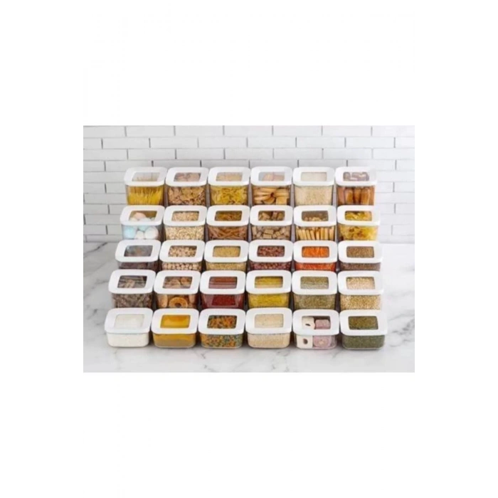 Kare Vakumlu 6 Set 30 Parça Saklama Kabı