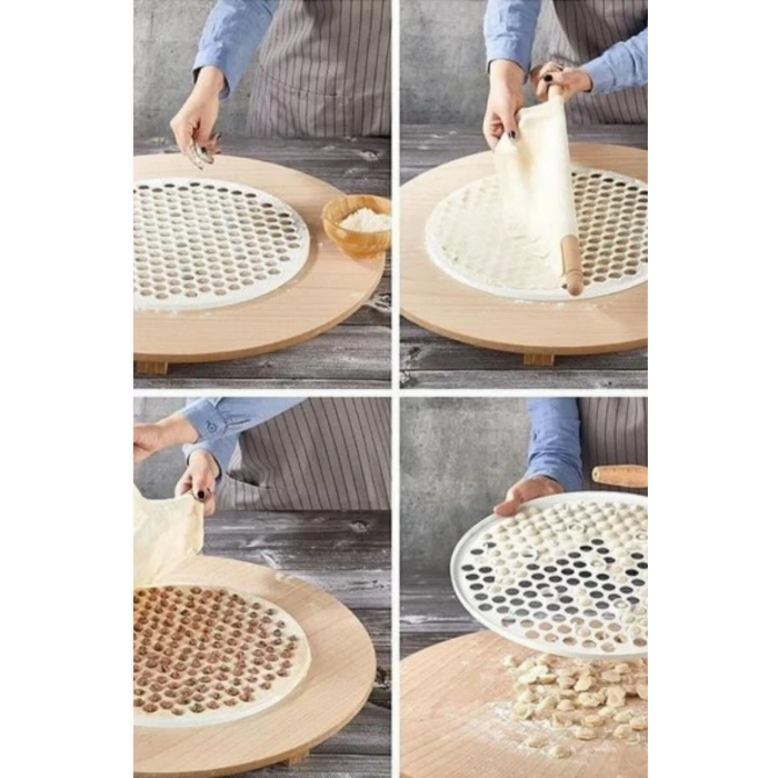 Pratik Altıgen Ve Üçgen Mantı Kalıbı Hamur Kesme Aparatı Xl 40 Cm 2li Set
