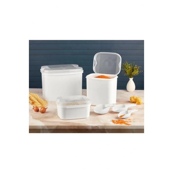 Masal Saklama Kabı Beyaz 10 Lt+ 4,5 Lt+1,6 Lt Vp-039