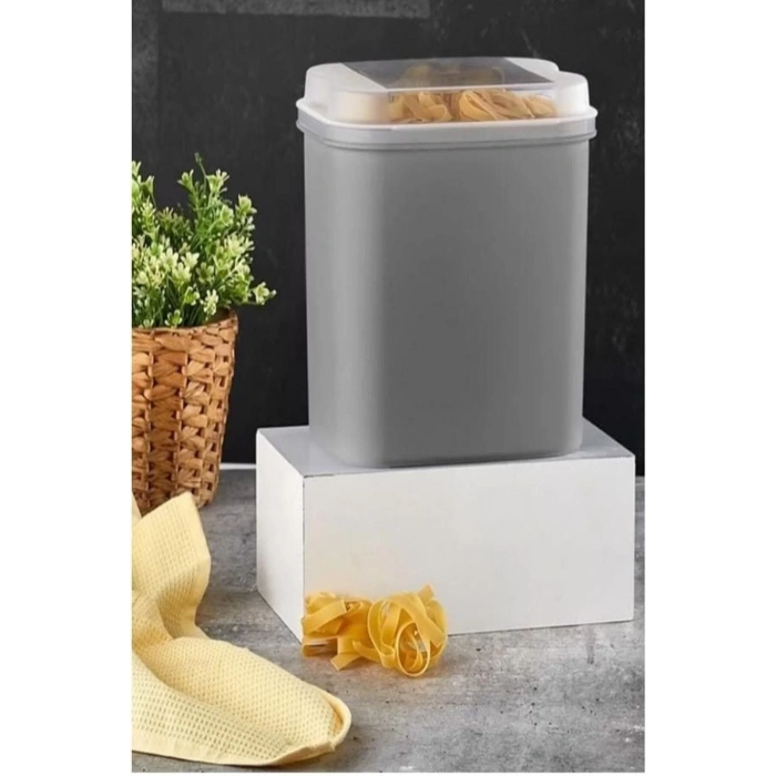 2 Adet Gri Renk 4,5 Lt Un Ve Bakliyat Kabı