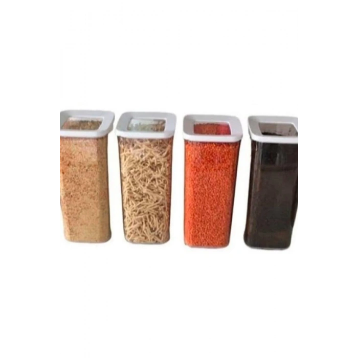 12 Li Süper Saklama Kabı Set 1200 ml - 1200ml Erzak Kabı