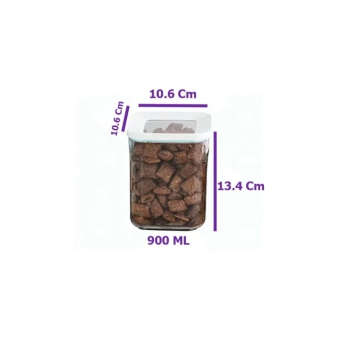Erzak Kavanozları Vakumlu 900 ml 3 Adet , Baharatlık