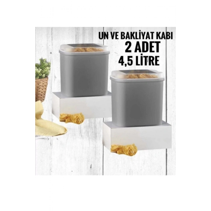 Masal Un Ve Bakliyat Saklama Kabı 4,5lt 2li