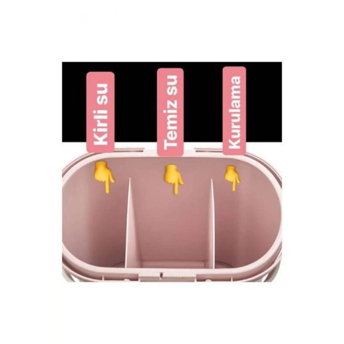 Pembe Premium Mop Temizlik Kova Seti