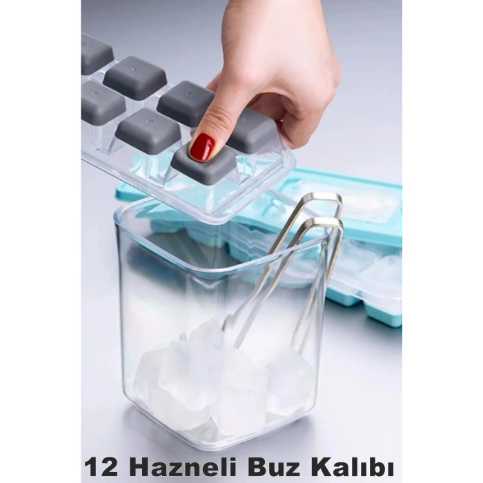 1 ADET - Kapaklı Silikon Tabanlı Lux Buzluk - ECOLUX