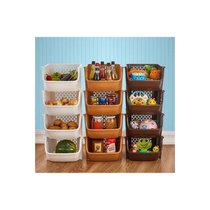 2 Adet - Buzdolabı / Dolap Içi Düzenleyici Organizer - Sebzelik - BEYAZ