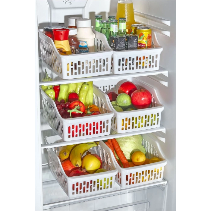 6 Adet - Buzdolabı / Dolap Içi Düzenleyici Organizer