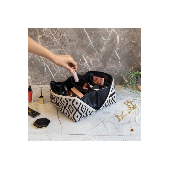 Bohe Makyaj Çantası Düzenleyici Seyahat Tipi Çanta Organizer - ECOLUX