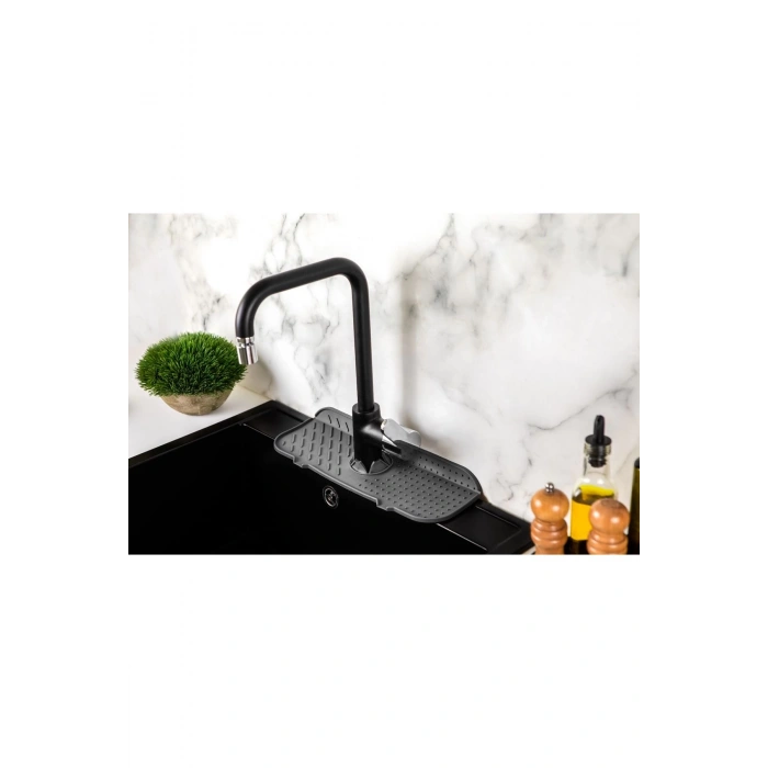 Mutfak Banyo Lavabo Kenarı Silikon Matı Silikon Musluk Su Sıçrama Önleyici-ECOLUX