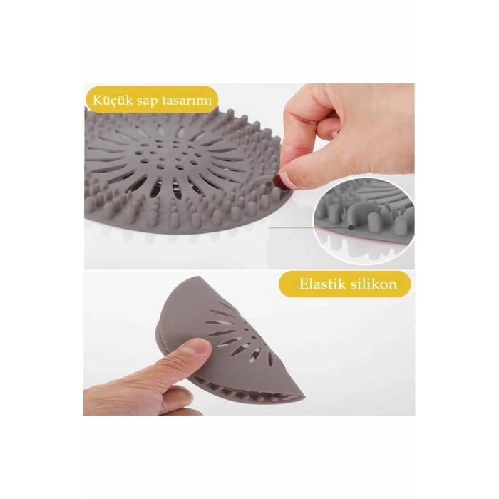 Süzgeçli Silikon Lavabo Ve Küvet Tıkacı Yuvarlak Lavabo Tıkacı Süzgeç Banyo Süzgeç- ECOLUX