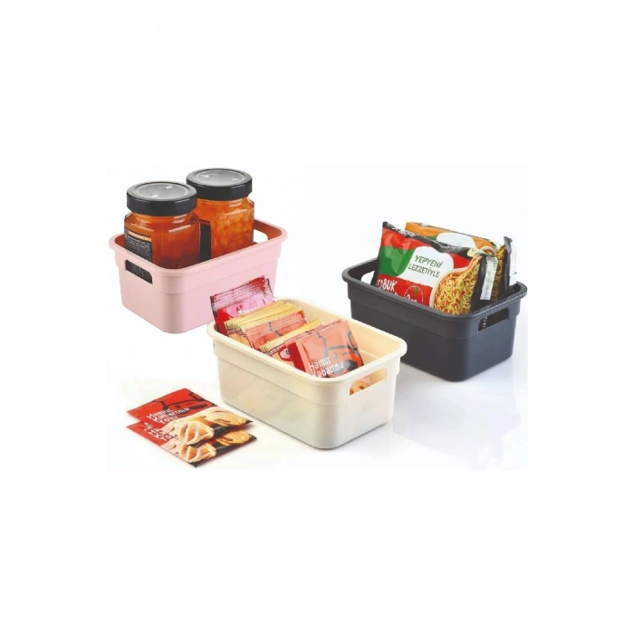 6 Adet 950 ML Eco Organizer Buzdolabı Düzenleyici Dolapiçi Çekmece Düzenleyici - ŞEFFAF