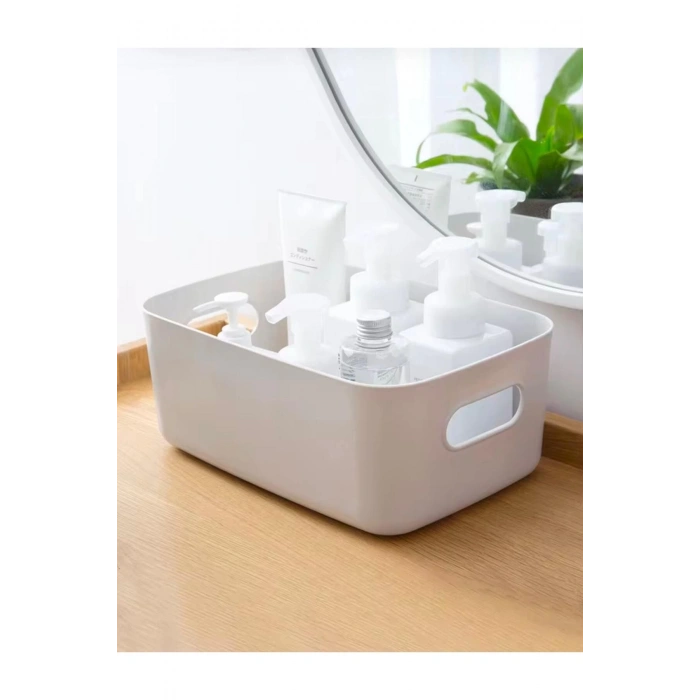 6 Adet 3.5 Lt Dolap Içi, Buzdolabı Düzenleyici, Banyo, Mutfak Organizeri Sepet BEYAZ 24cm16cm11cm