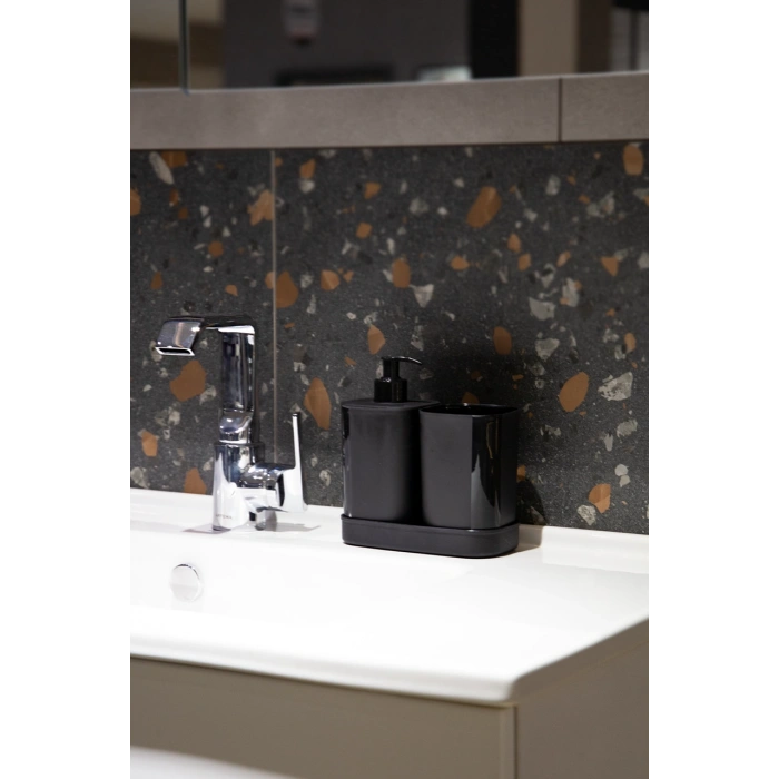 Creative 3 parça banyo seti-sıvı sabunluk-diş fırçası-süngerlik haznesi
