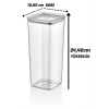 Sude Kare Saklama Kabı 1700 Ml X 12 Erzak Kabı 12 Adet Set