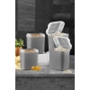 4lü Muhteşem Set Masal Un & Bakliyat Kabı Gri 4,500lt 4adet