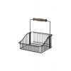 Ferforje Metal Ahşap Saplı Mutfak Sepeti 20*20 (siyah)