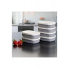 6 Adet  Özel Tasarım Kapaklı Shell Storage Box- Saklama Kabı - Kahvaltılık Seti - 600 ml - GRİ