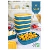 6 Adet  Özel Tasarım Kapaklı Shell Storage Box- Saklama Kabı - Kahvaltılık Seti - 600 ml - YEŞİL