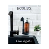 Amber Sıvı Sabunluk Yumuşak Silikon Fırçalı Set - Bulaşık Deterjanı-Çamaşır Suyu - Amber Şişe 500 ml