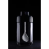 12 Li Kapağı Kendinden Kaşıklı Cam Baharat Takımı Kilitli Kapak-300 ml Baharatlık Baharat Seti