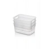 3 Adet 950 ML Eco Organizer Buzdolabı Düzenleyici Dolapiçi Çekmece Düzenleyici - ŞEFFAF