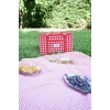 Yalıtımlı Termal Piknik Çantası Kırmızı Pötikare Kulplu Soğuk Taşıma Çantası 35x20x20cm