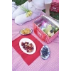 Yalıtımlı Termal Piknik Çantası Kırmızı Pötikare Kulplu Soğuk Taşıma Çantası 35x20x20cm