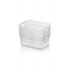 6 Adet 950 ML Eco Organizer Buzdolabı Düzenleyici Dolapiçi Çekmece Düzenleyici - ŞEFFAF