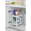 2 ADET Tekerlekli Düzenleyici Raf Beyaz Banyo Dolabı, Mutfak Tezgah ve Evye Altı Deterjanlık BEYAZ