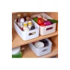 4 Adet ECO+ 3.5 Lt Dolap Içi, Buzdolabı Düzenleyici, Banyo, Mutfak Organizer BEYAZ 24cm16cm11cm