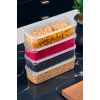1,5 Litre Sızdırmaz Saklama Kabı Dolap Düzenleyici Organizer - 4 ADET - 27cm 9,5 cm 7 cm