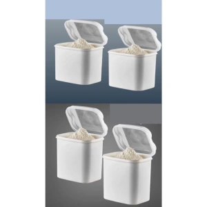 Vipahmet Un Ve Bakliyat Kabı 2×4.5 Litre 2×10 Litre Beyaz