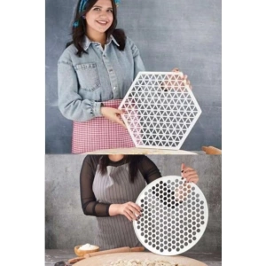 Pratik Altıgen Ve Üçgen Mantı Kalıbı Hamur Kesme Aparatı Xl 40 Cm 2li Set
