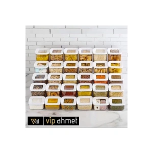 30 Lu Full Set Akrilik Saklama Kabı Erzak Kabı Seti