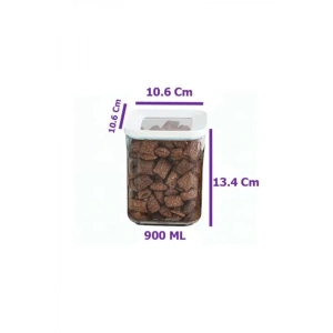 Erzak Kavanozları Vakumlu 900 ml 3 Adet , Baharatlık