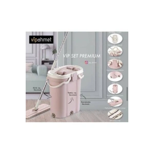 Pembe Premium Mop Temizlik Kova Seti