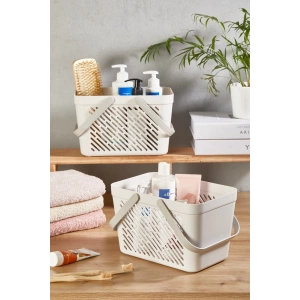 2Li Set Taşınabilir, Çok Amaçlı Banyo, Mutfak, Çekmece Içi Düzenleyici Kulplu Sepet