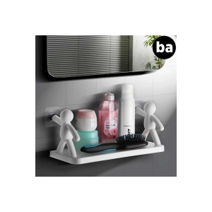 Banyo Rafı Sevimli Obje İnsan Dekoratif Kendinden Yapışkanlı Banyo Düzenleyici Banyo Askısı - 2 ADET