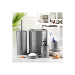 5li Banyo Takımı,banyo Dekorasyonu Için Beşli Set,banyo Aksesuar Ve Düzenleyicileri - GRİ